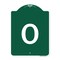 Signmission Designer Series Sign-Sign W/ Letter O, Green & White Aluminum Sign, 18" x 24", GW-1824-22936 A-DES-GW-1824-22936 - alternate 1